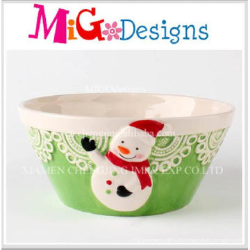 Weihnachtsadorable Keramik Schneemann Design Schüssel